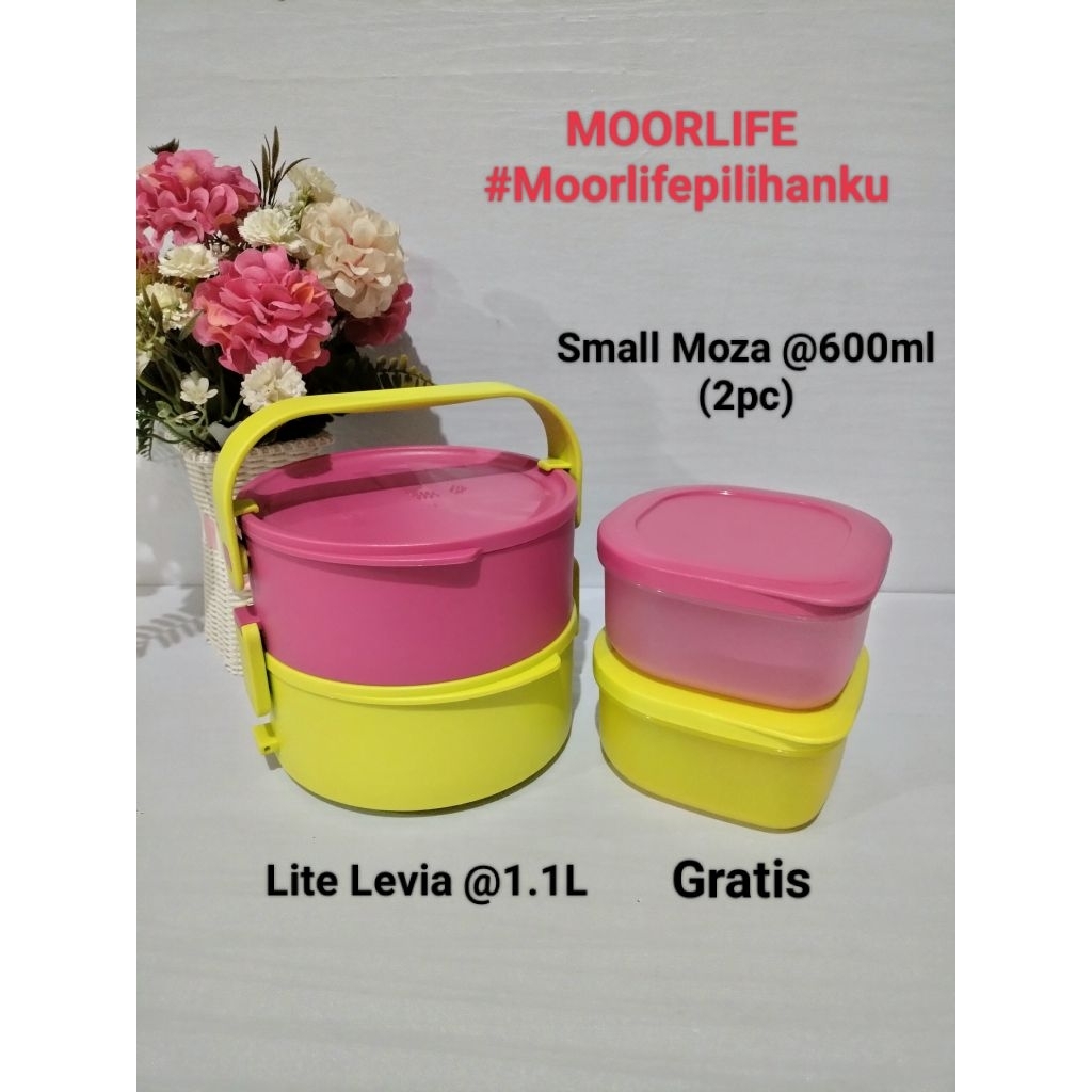 Lite Levia/Rantang kecil/Rantang moorlife/ Fun Click to go / click to go set / Rantang Tupperware/sm