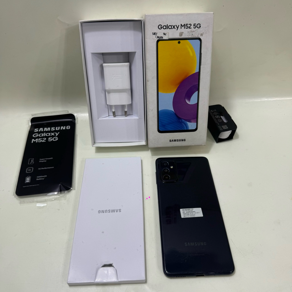 Samsung Galaxy M52 5G 8/128gb Fullset Second Garansi Resmi
