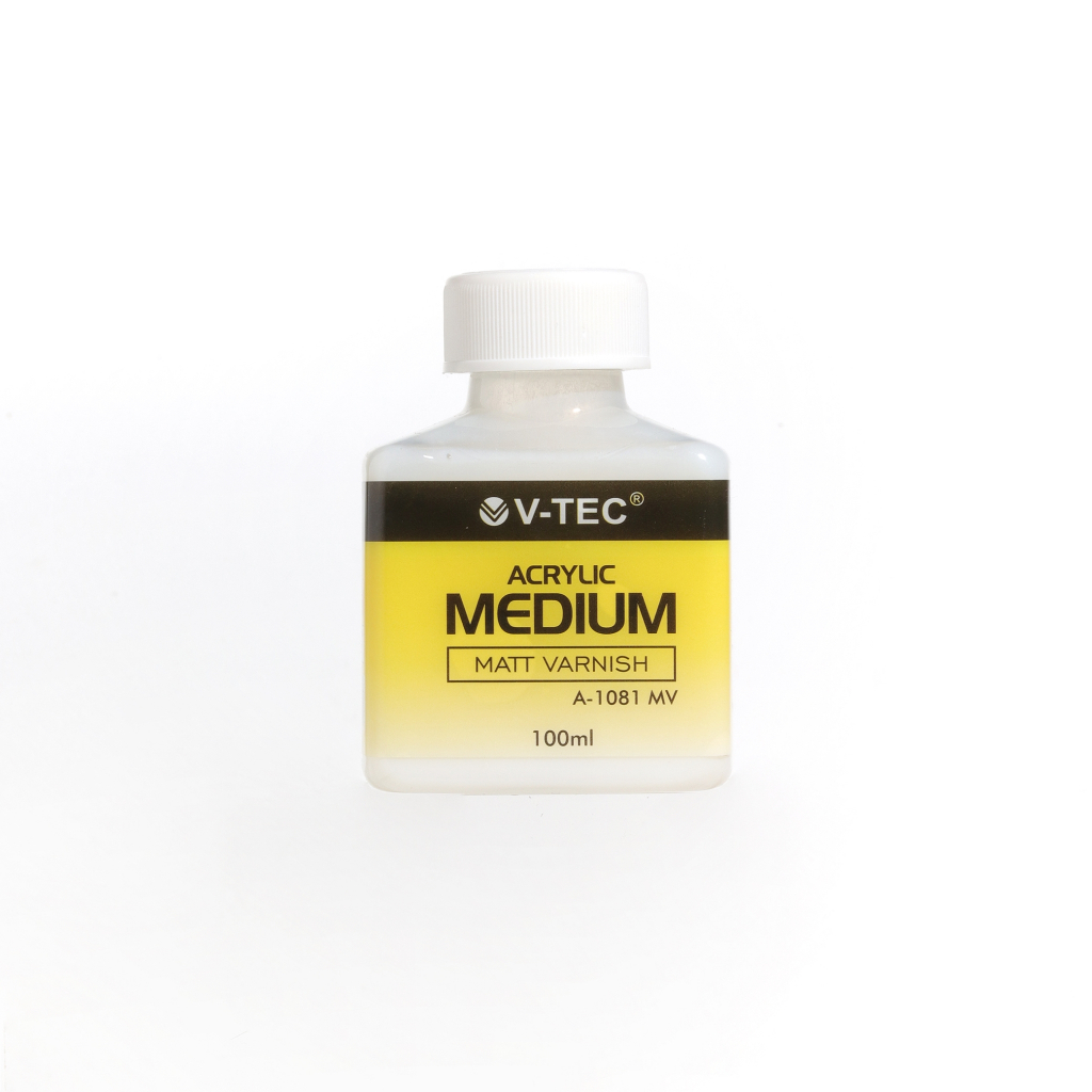 V-tec Acrylic Medium Matt Varnish A-1081MV - 100ml / Varnish Matt / Varnish Acrylic / Pernis