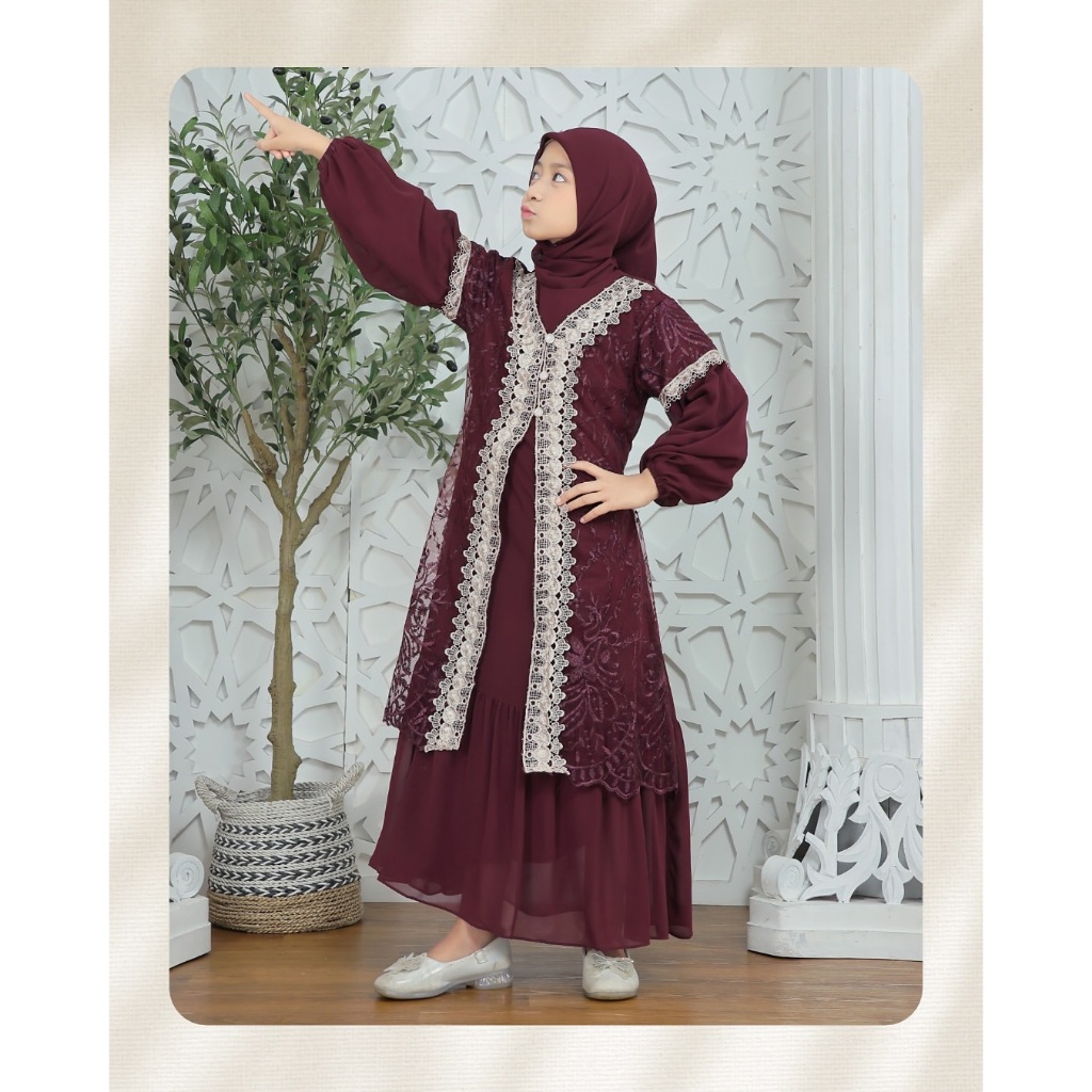 Gamiss Anakk Tanggung Kekinian Terbaru 2026 Ganis Ank Bj Famis Baju Hari Raya Baju Anak Gamis Lebara