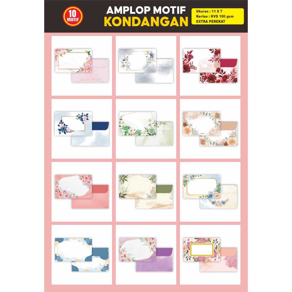 AMPLOP KONDANGAN // AMPLOP MOTIF KONDANGAN