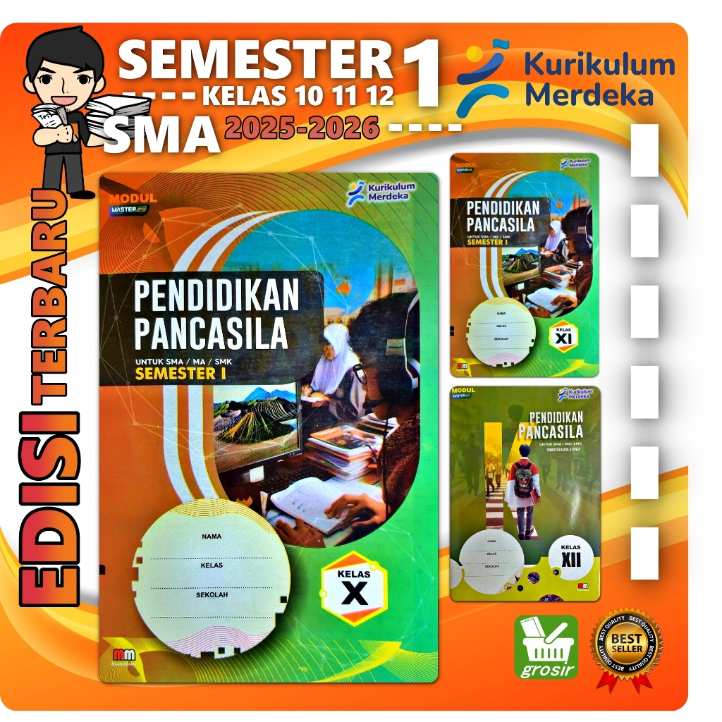 LKS PENDIDIKAN PANCASILA PP PKN PPKN KELAS 10 11 SEMESTER 1 KELAS 12 Untuk 1 Tahun KURIKULUM MERDEKA