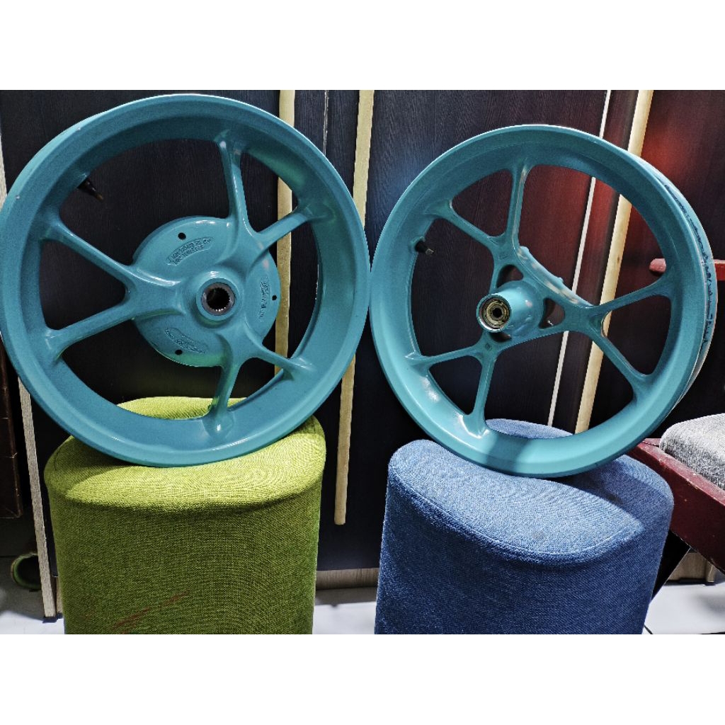 Velg Aerox 155 Original Warna Biru Muda