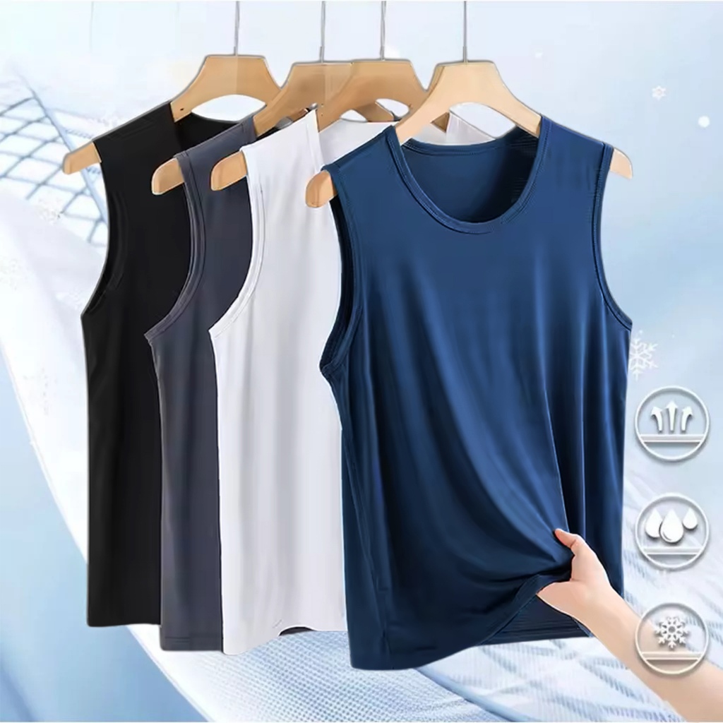 PAKET HEMAT 4 PCS SINGLET PRIA DEWASA IMPORT SLIM FIT KAOS KUTANG PRES BODY TANGTOP COWOK VIRAL