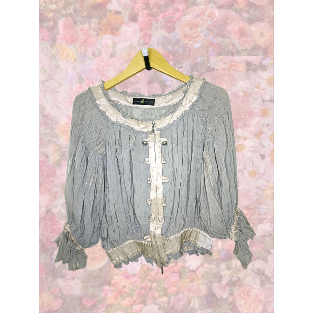 Vintage Mori Kei Cottagecore Top Rare Japan Brand Hiroko Koshino