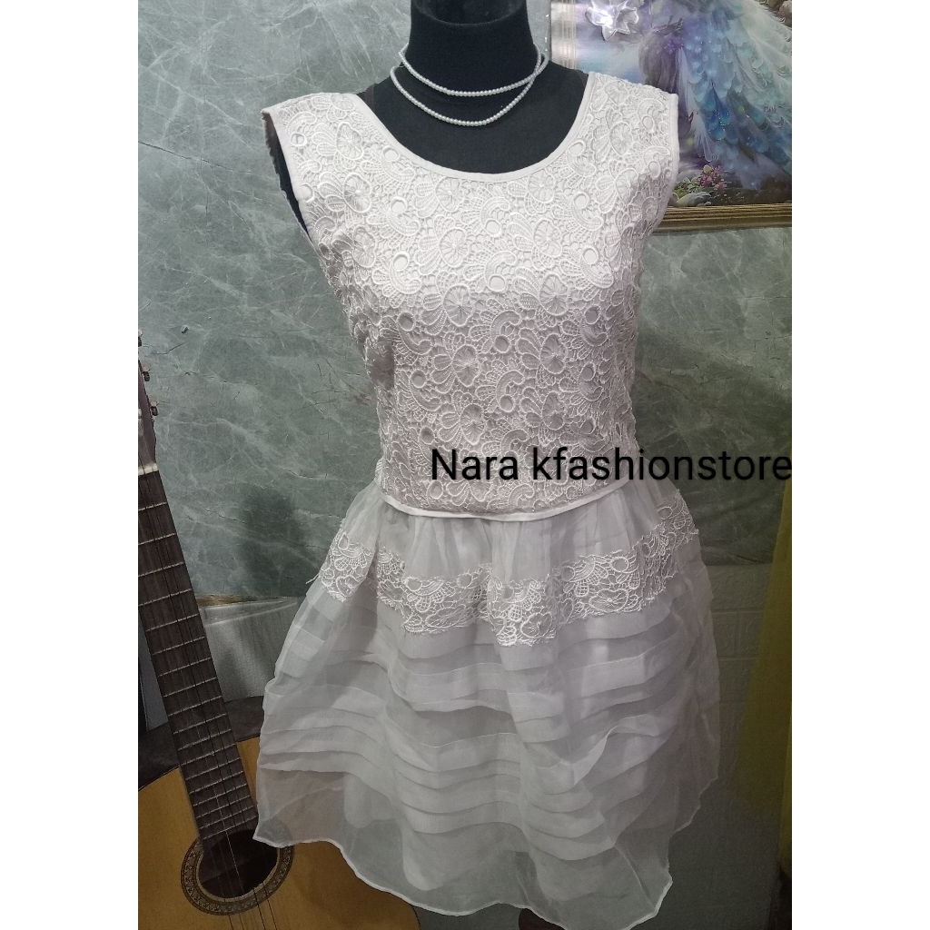 DRESS PESTA PUTIH|SIMPLE DRESS|DRESS ANAK|DRESS REMAJA|GAUN ANAK|FASHION WANITA