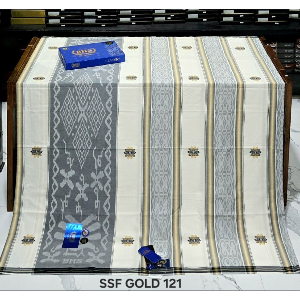 SARUNG BHS CLASSIC DAM SKT SONGKET GOLD // Sarung BHS Classic Songket DAM BHS Clasik Songket