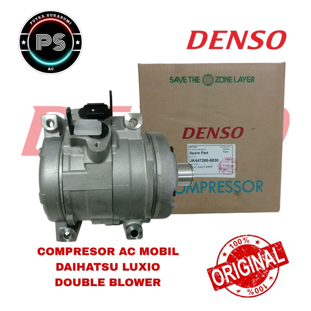 COMPRESOR KOMPRESOR AC MOBIL DAIHATSU LUXIO DOUBLE BLOWER ORIGINAL DENSO