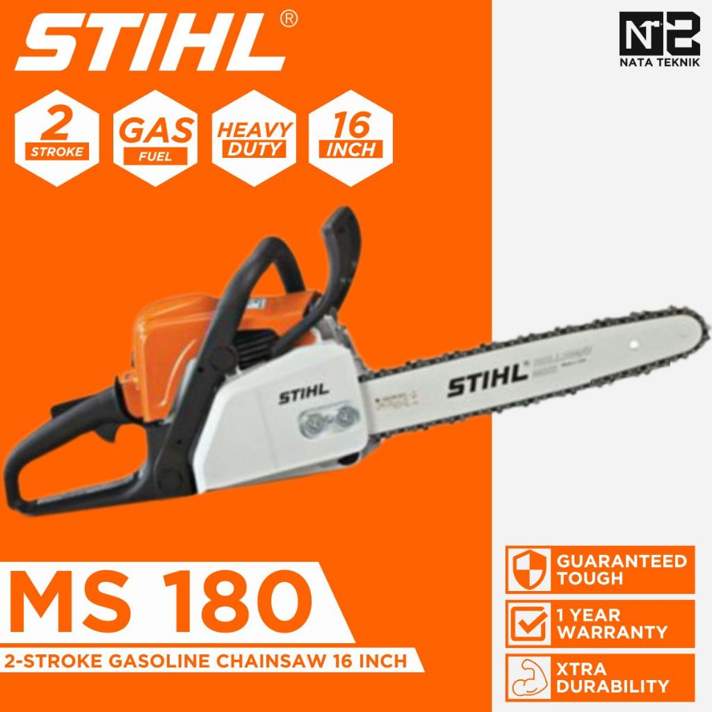 STIHL MS-180 Gergaji Mesin Potong Kayu Pohon 16 Inch - Gasoline Chainsaw 2 - Stroke STIHL MS 180 Mes