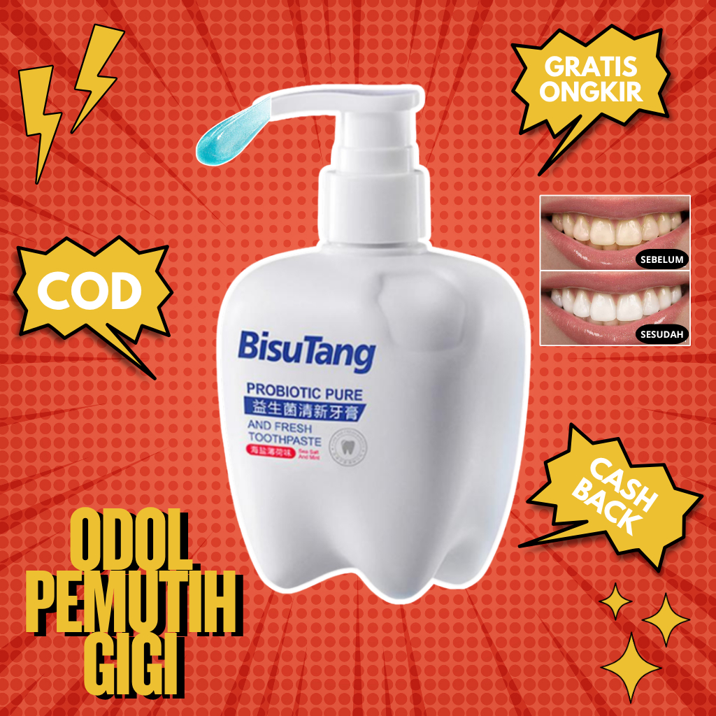 BISUTANG Pasta Pemutih Gigi Anti Karang Kuning 260g - BISUTANG Odol Gigi Pembersih Noda Karang Gigi