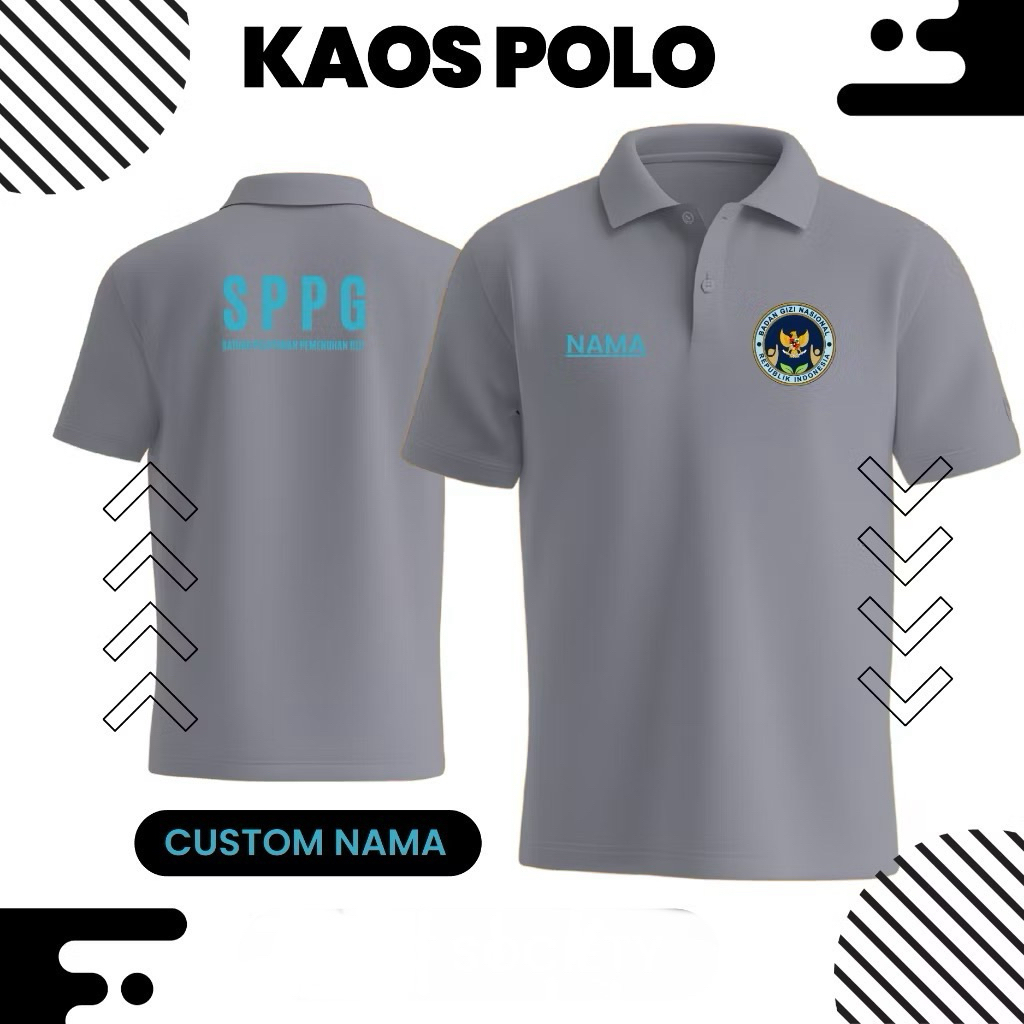 POLOSHIRT SPPG/KAOS KERAH BGN/KAOS SPPG/POLO BGN/KAOS LENGAN PENDEK / BAJU MBG