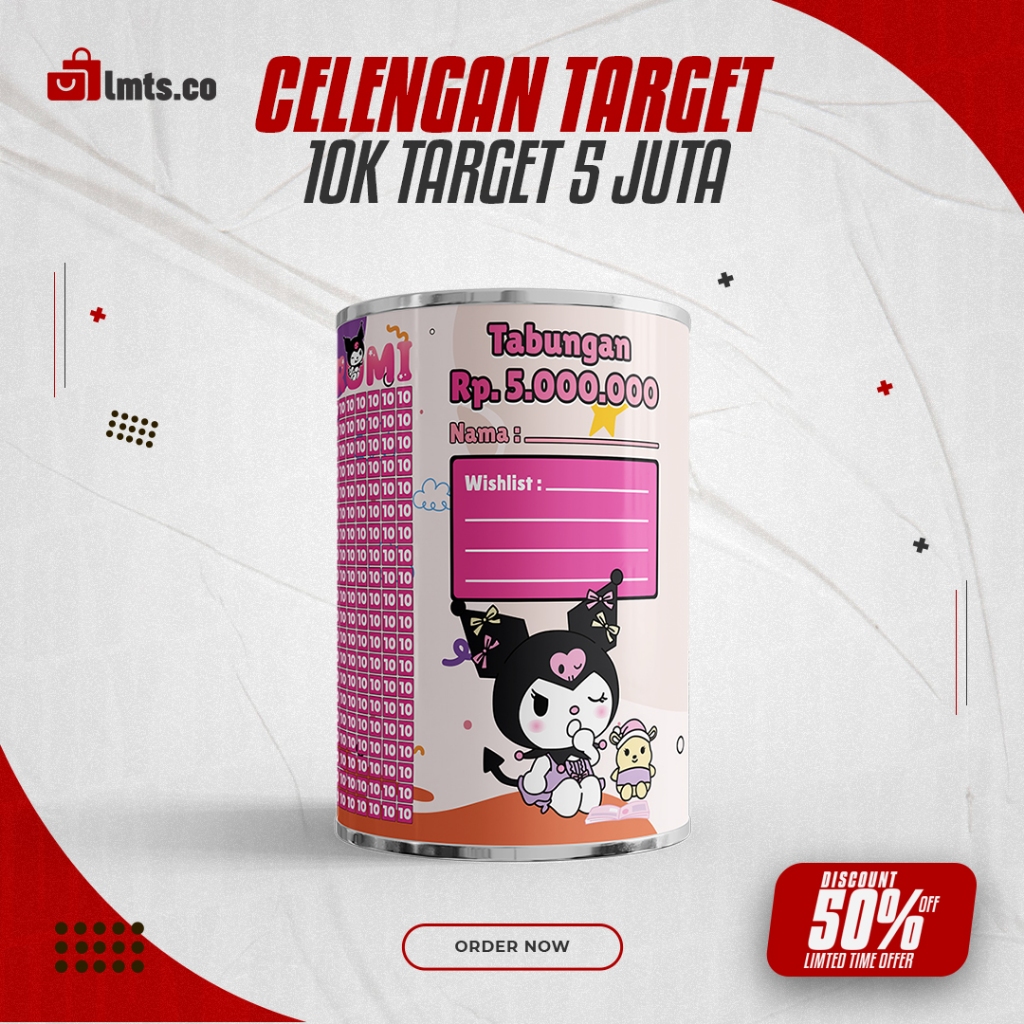 [UKURAN JUMBO] Celengan Target 10k Target 5 Juta