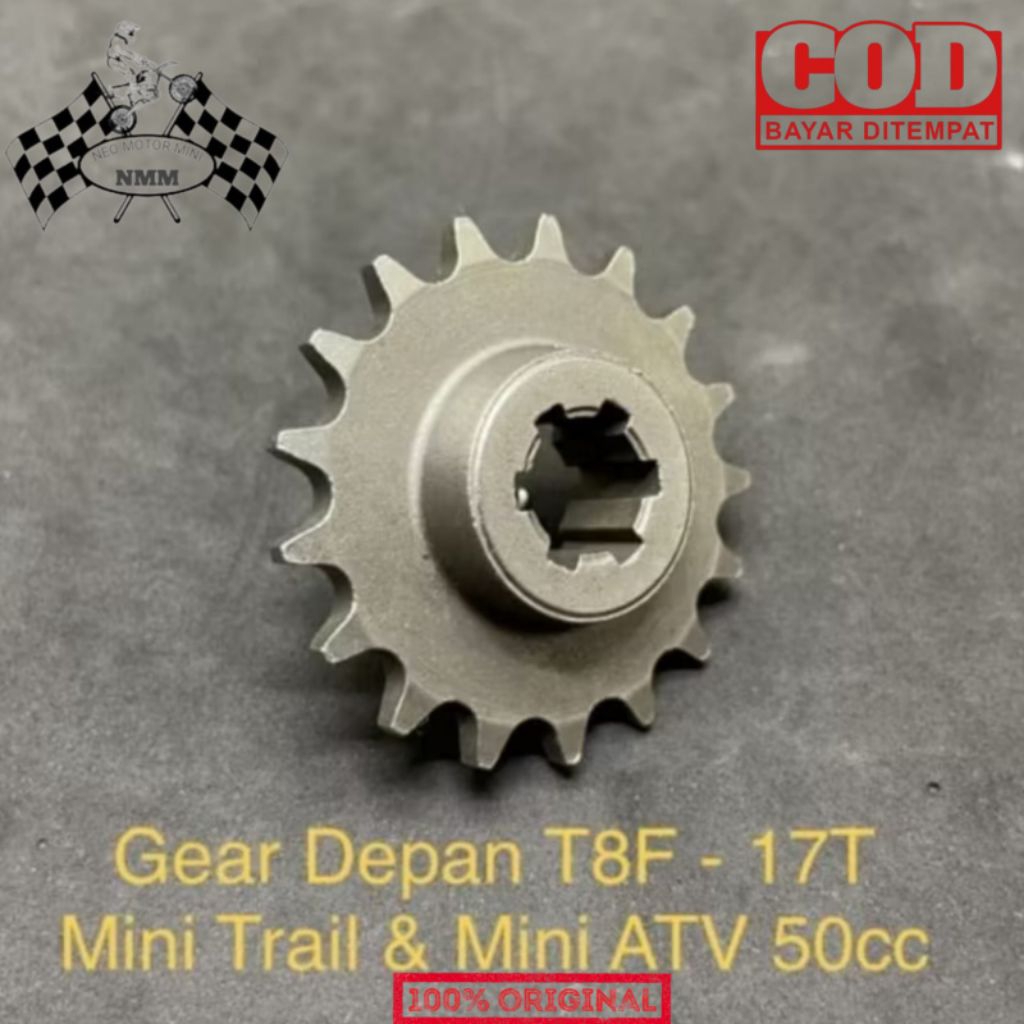 gear depan mini trail T8F 17 Mata