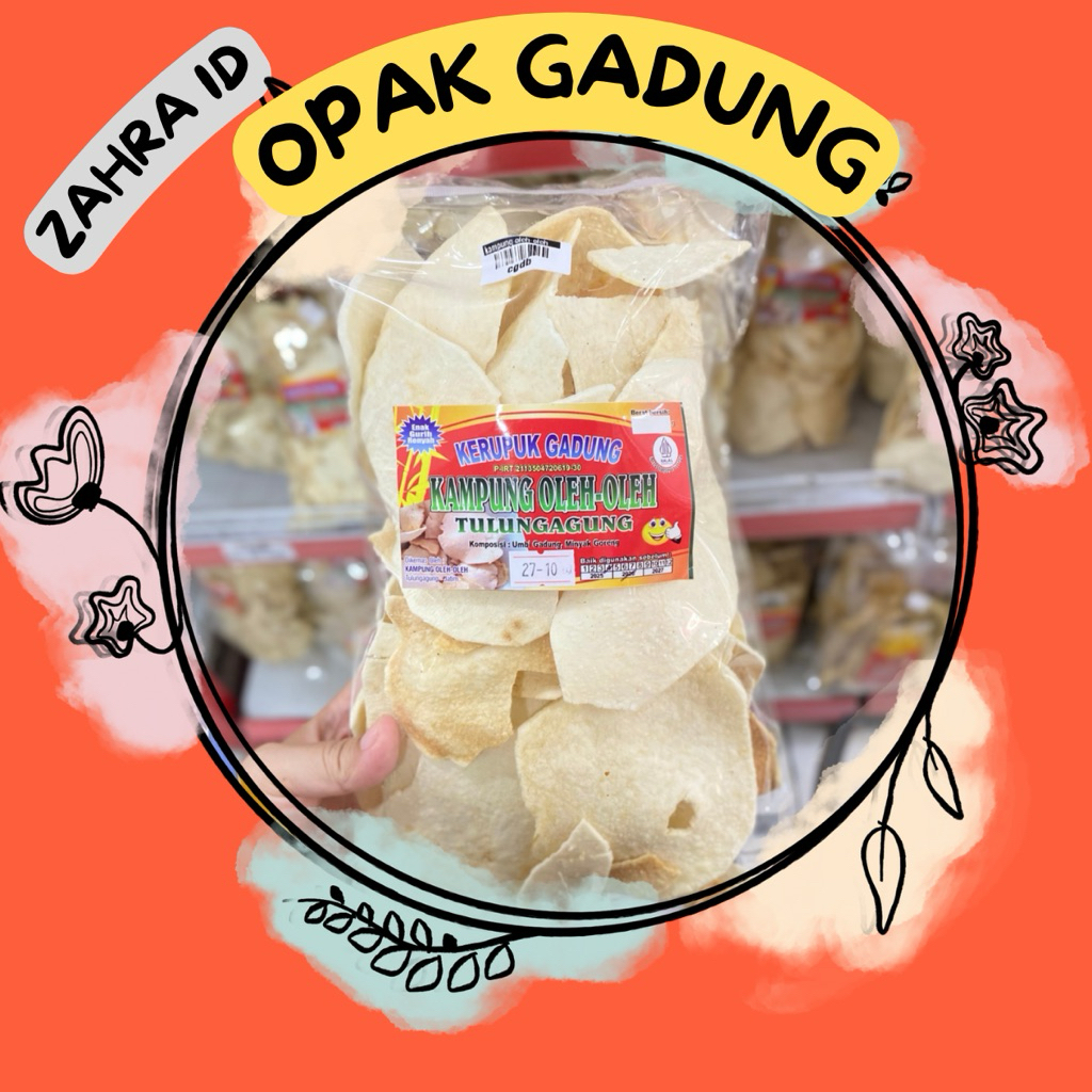 250gr KERUPUK / OPAK GADUNG EMPUK - OLEH-OLEH KHAS KEDIRI TULUNGAGUNG JAWA TIMUR JAJANAN NDESO