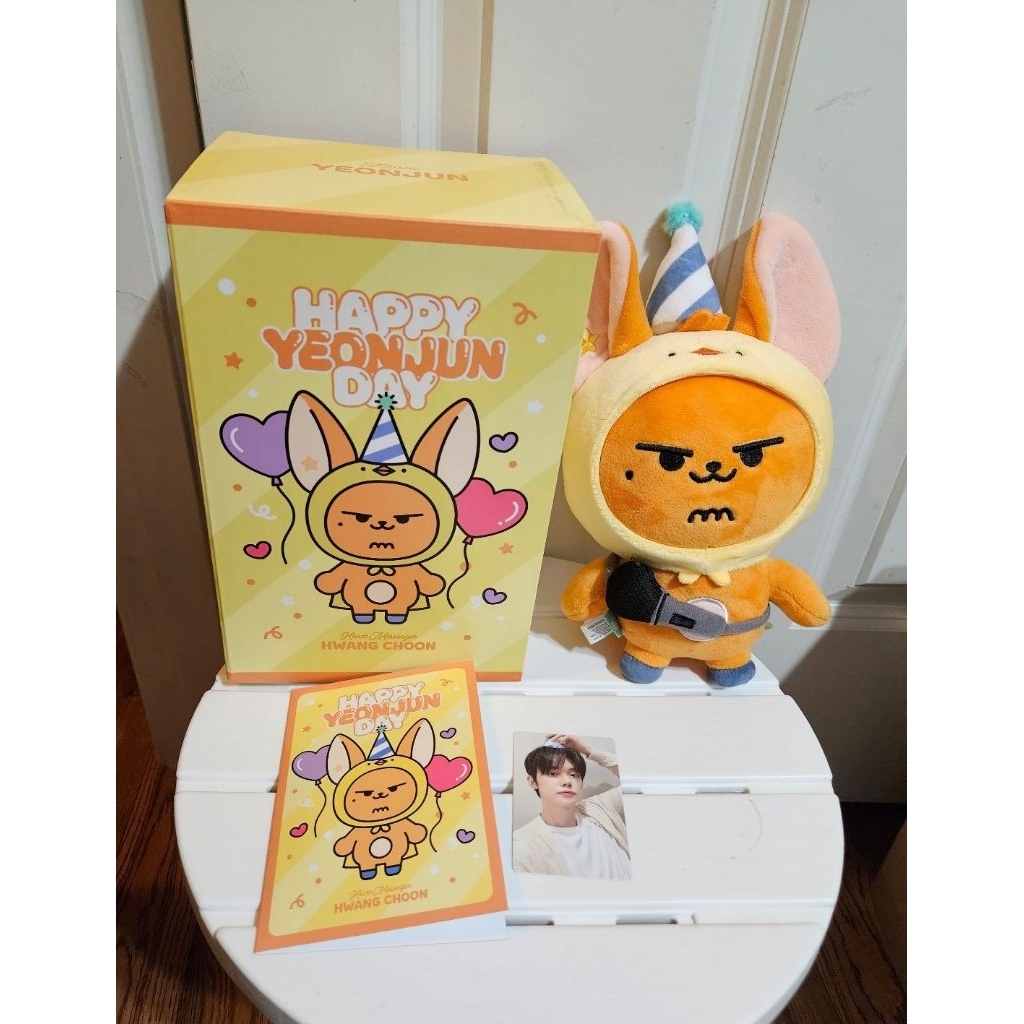 TXT HAPPY YEONJUN DAY PPULBATU HWANGCHOON PLUSH SET DOLL BONEKA
