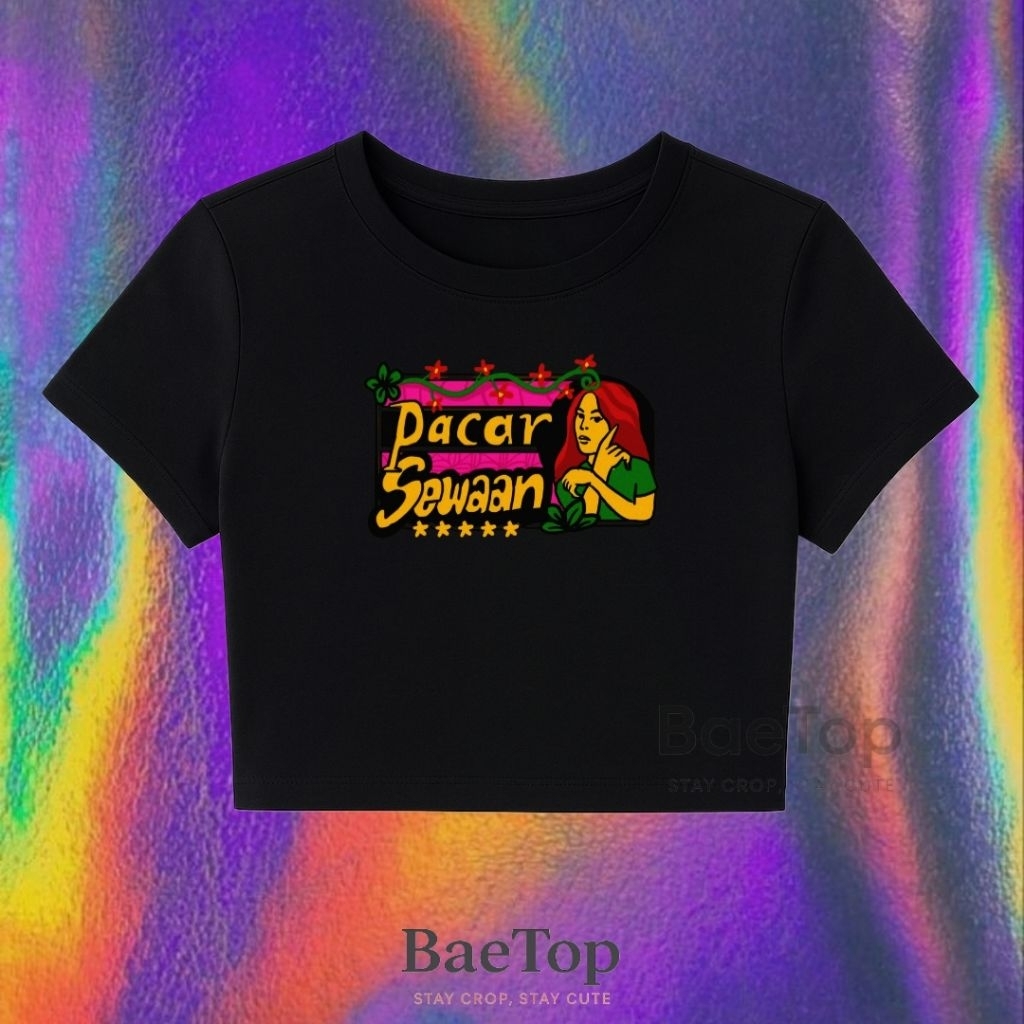 CROP TOP PACAR SEWAAN RETRO IDN AESTHETIC | CROPTOP | CROP TOP HITAM | CROP TOP PUTIH | CROP Y2K | B