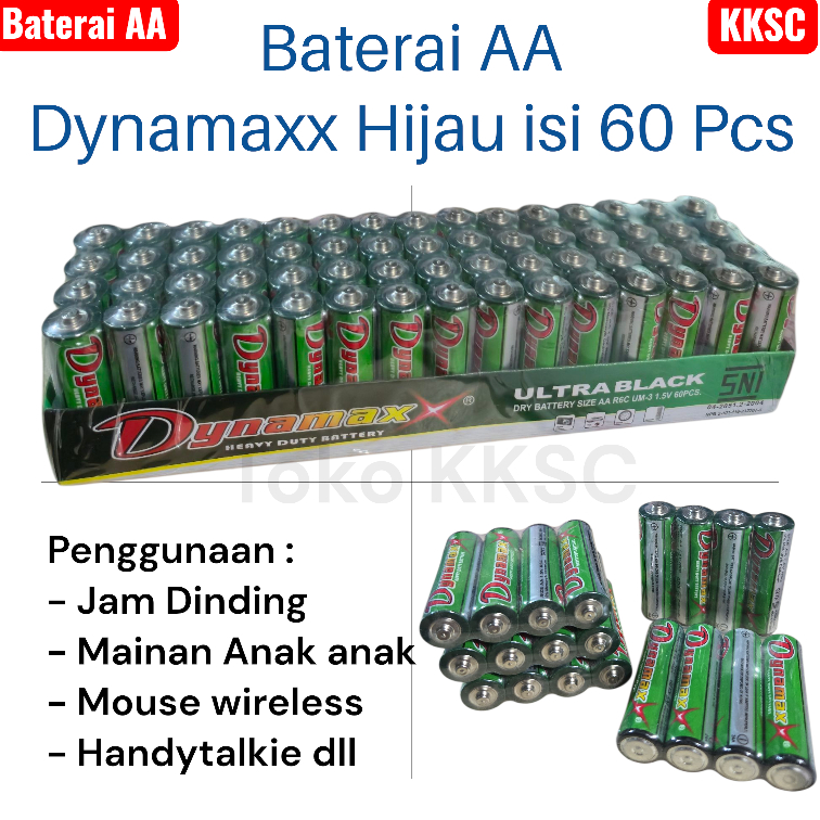 Baterai Dynamaxx HIJAU AA isi 60 pcs / original battery AA