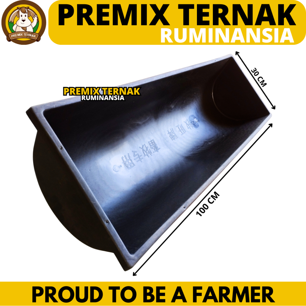 TEMPAT PAKAN KAMBING HITAM - Tempat Makan Kambing - Wadah Pakan Kambing - Palung Pakan Kambing Domba