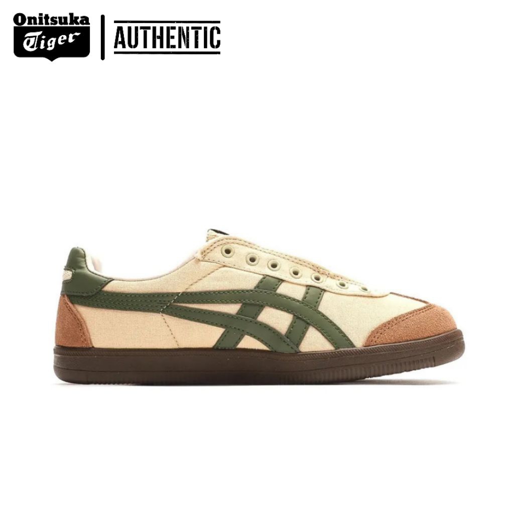 Sepatu Onitsuka Tokuten Slip On Beige Green