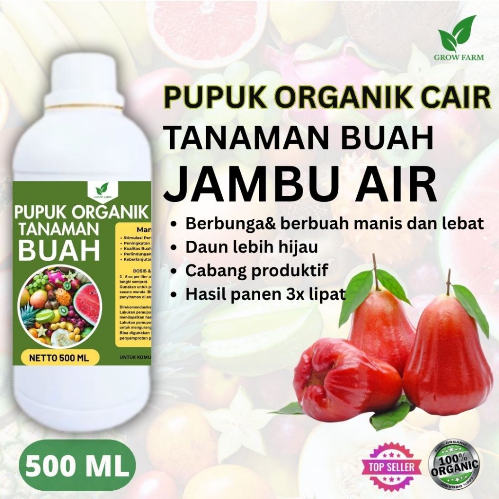 Pupuk Buah Jambu Air 500 ML /Pupuk Booster Jambu Air Cepat Berbuah Lebat/Pupuk Cair Jambu Air