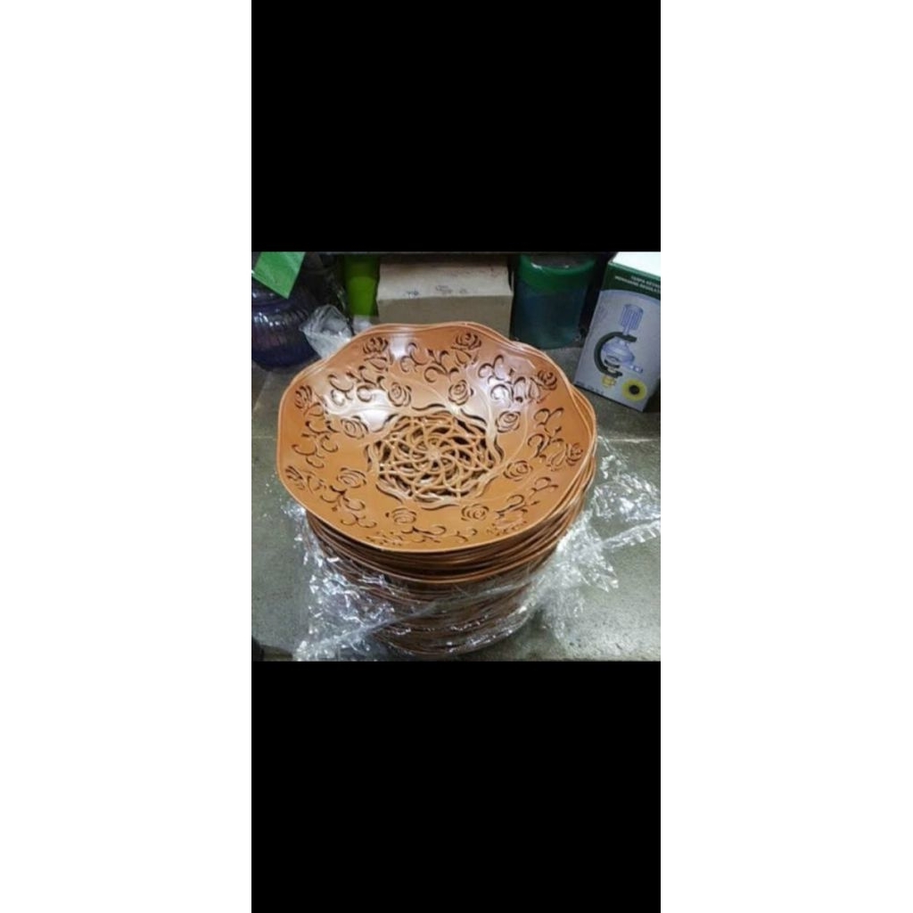 piring jikin rotan plastik 1lusin 12pcs jikin pelastik rotan