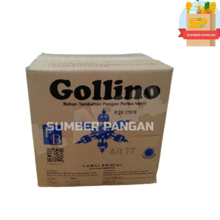 GOLLINO Vanili Bubuk/ Vanili Bubuk Crystal AR - 33 10kg / Vanili Kue/ Vanili Bubuk