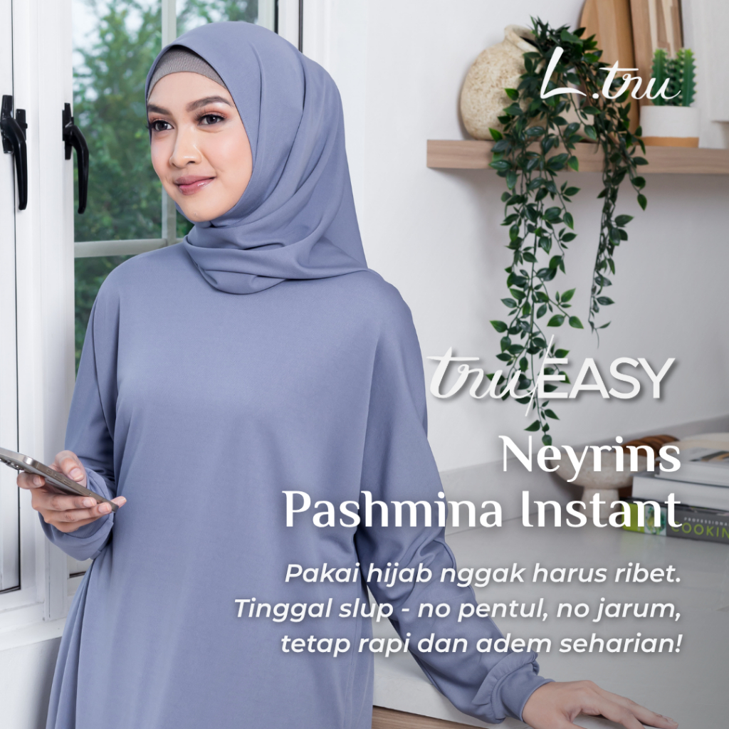L.tru - Pashmina Instan Oval | Pashmina instan Neyrins | Pashmina Kaos Oval