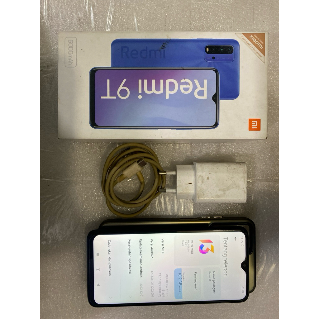 HP REDMI 9T ram 4/64 gb full set resmi original (SECOND)