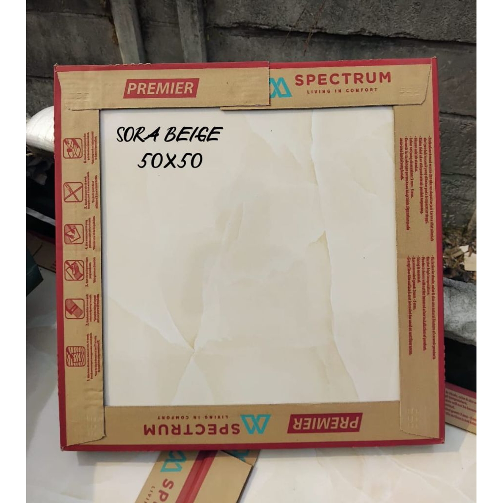 keramik mulia spectrum 50x50 Sora beige Glossy