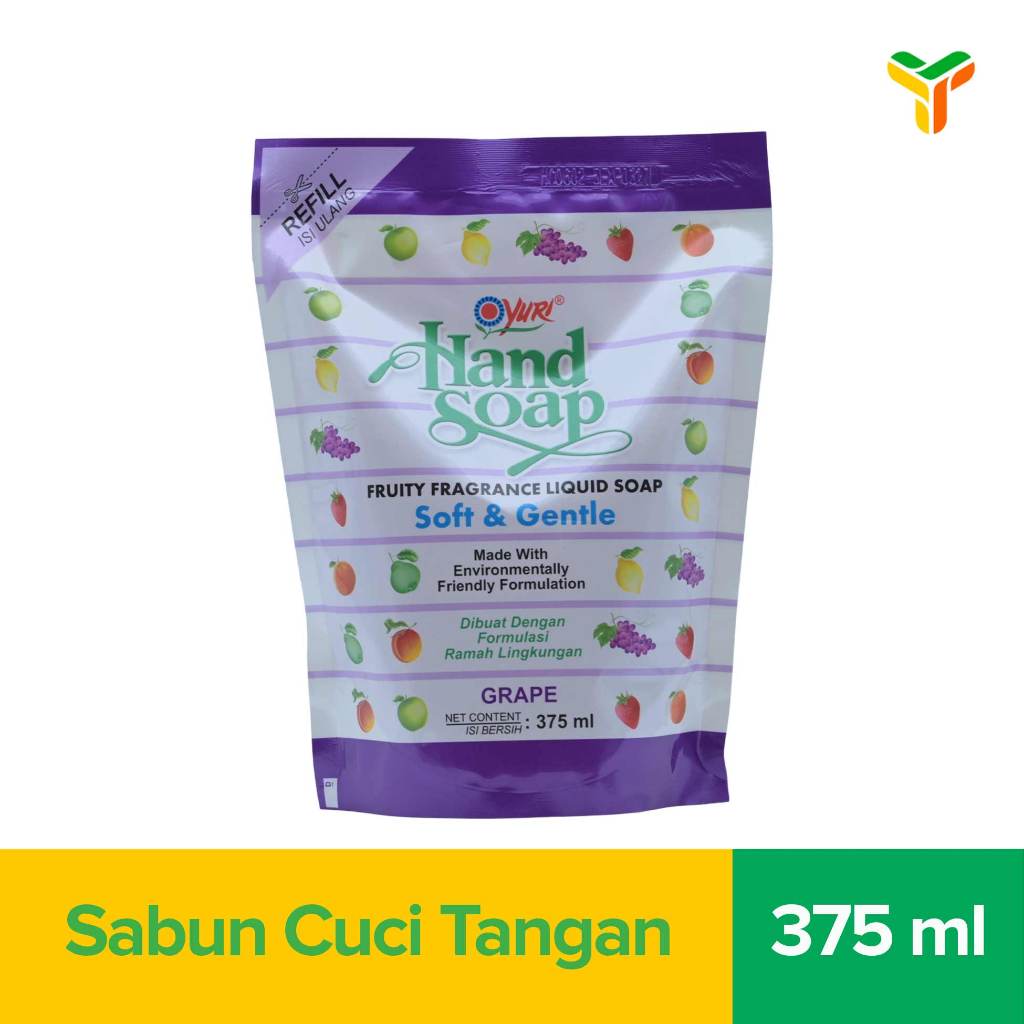 Yuri Hand Wash Grape Refill 375 Ml