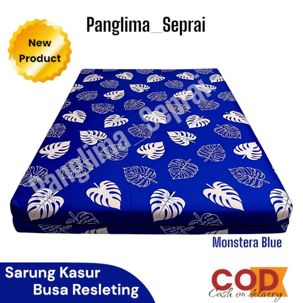 Sarung Busa Seprai Resleting Cover Matras Ukuran No.3 120x200, No. 2 160x200, No. 1 180x200, Tersedi