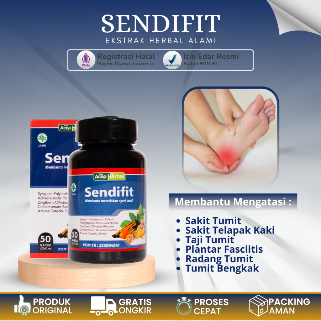 SENDIFIT Obat Herbal Sakit Tumit Nyeri Tumit Kaki Radang Tumit Terasa Kaku Tumit Sakit Telapak Kaki 