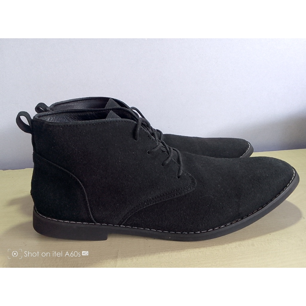 Boots Leather Suede Sepatu Boots Pria Bahan Kulit Suede
