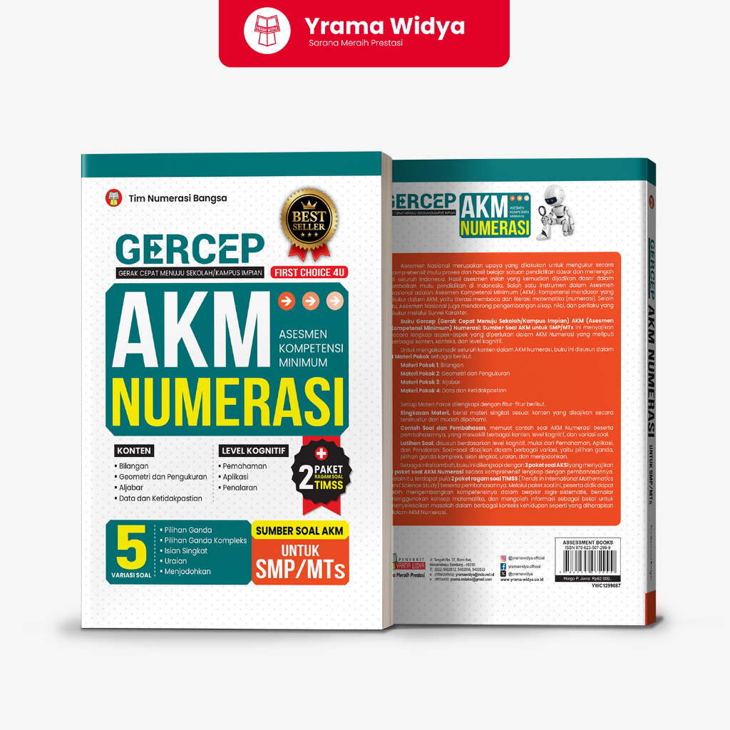 Yrama Widya - Buku Gercep AKM Numerasi SMP/MTS | Sumber Soal AKM SMP/MTs
