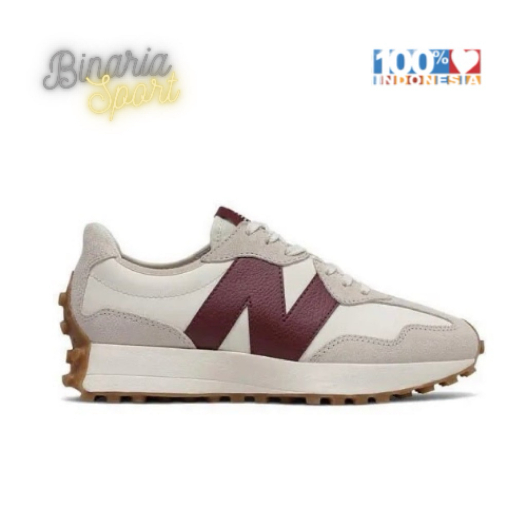 Sepatu Sneakers Wanita New Balance 327 V1 Warna Beige Original 1000%