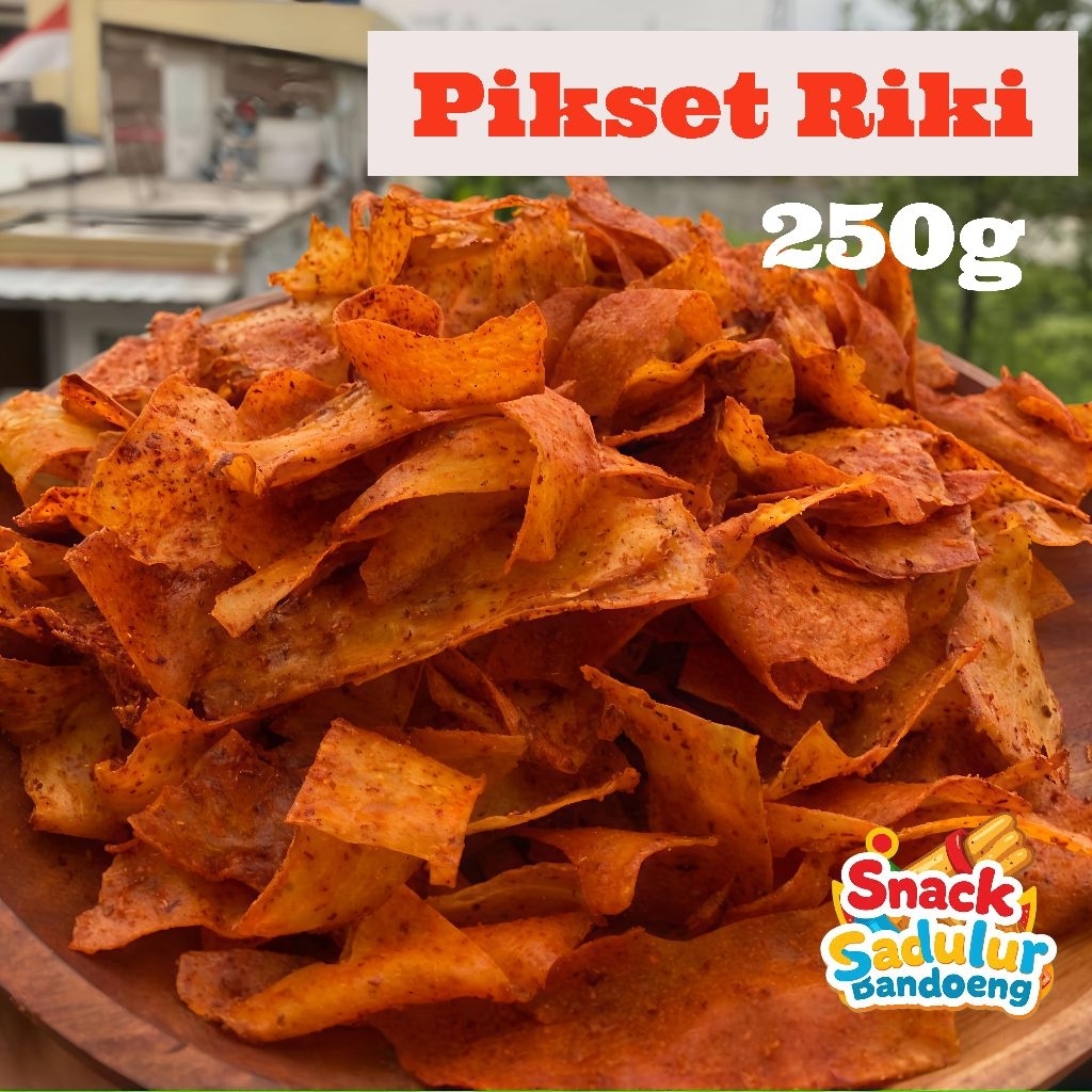 Pikset Riki Keripik Setan Kripik singkong Riki Super Pedas Riki Asli