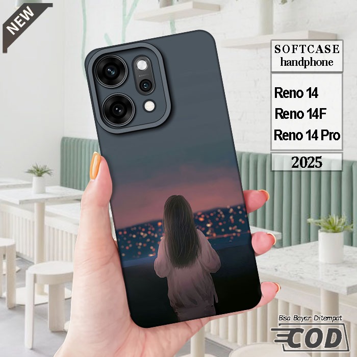 Case OPPO RENO 14  _OPPO RENO 14F  _OPPO RENO 14 PRO  _Casing silikon hitam bening Elastis keren