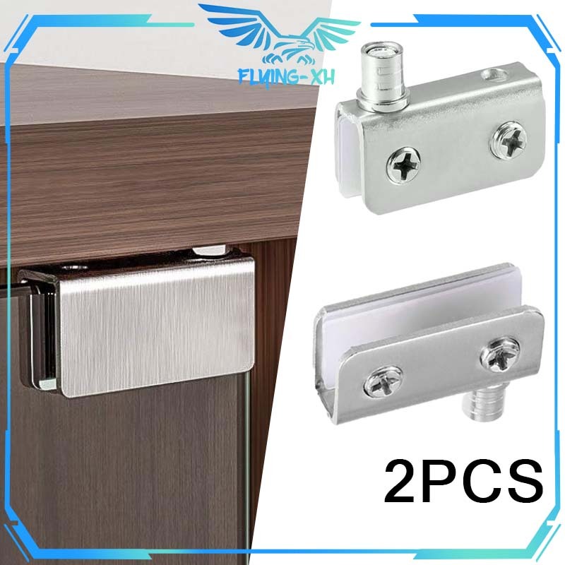 Engsel Jepit Kaca 2pcs Engsel Pivot Kaca Jepit Stainless Steel Engsel Pintu Kaca Lemari 5-6mm/8-10mm