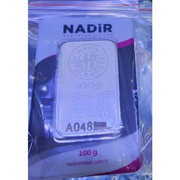 Perak Batangan Nadir / Silver 100 Gram