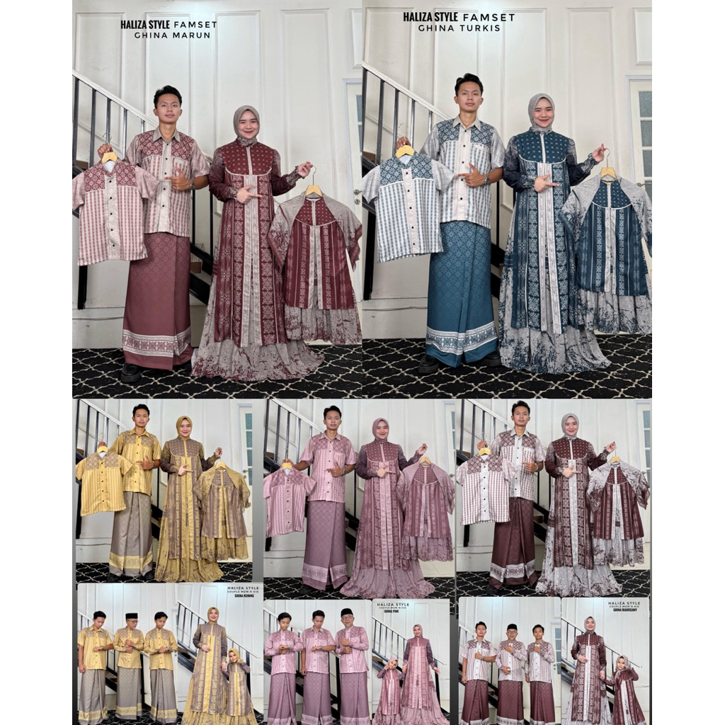 FAMSET GHINA SERIES BY HALIZA SYARI