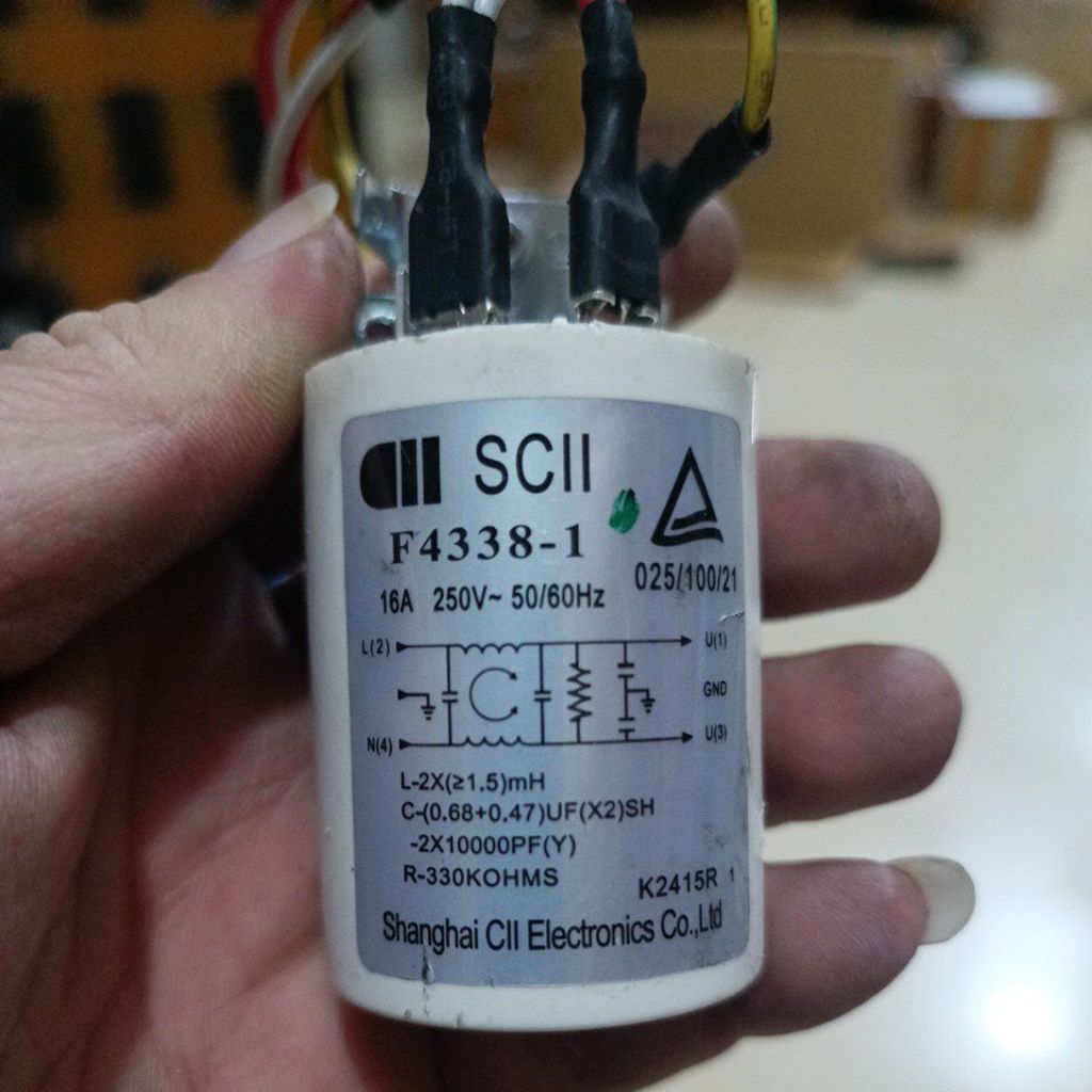 KAPASITOR MESIN CUCI EMI FILTER WASHING  SCII F4338-1 COPOTAN