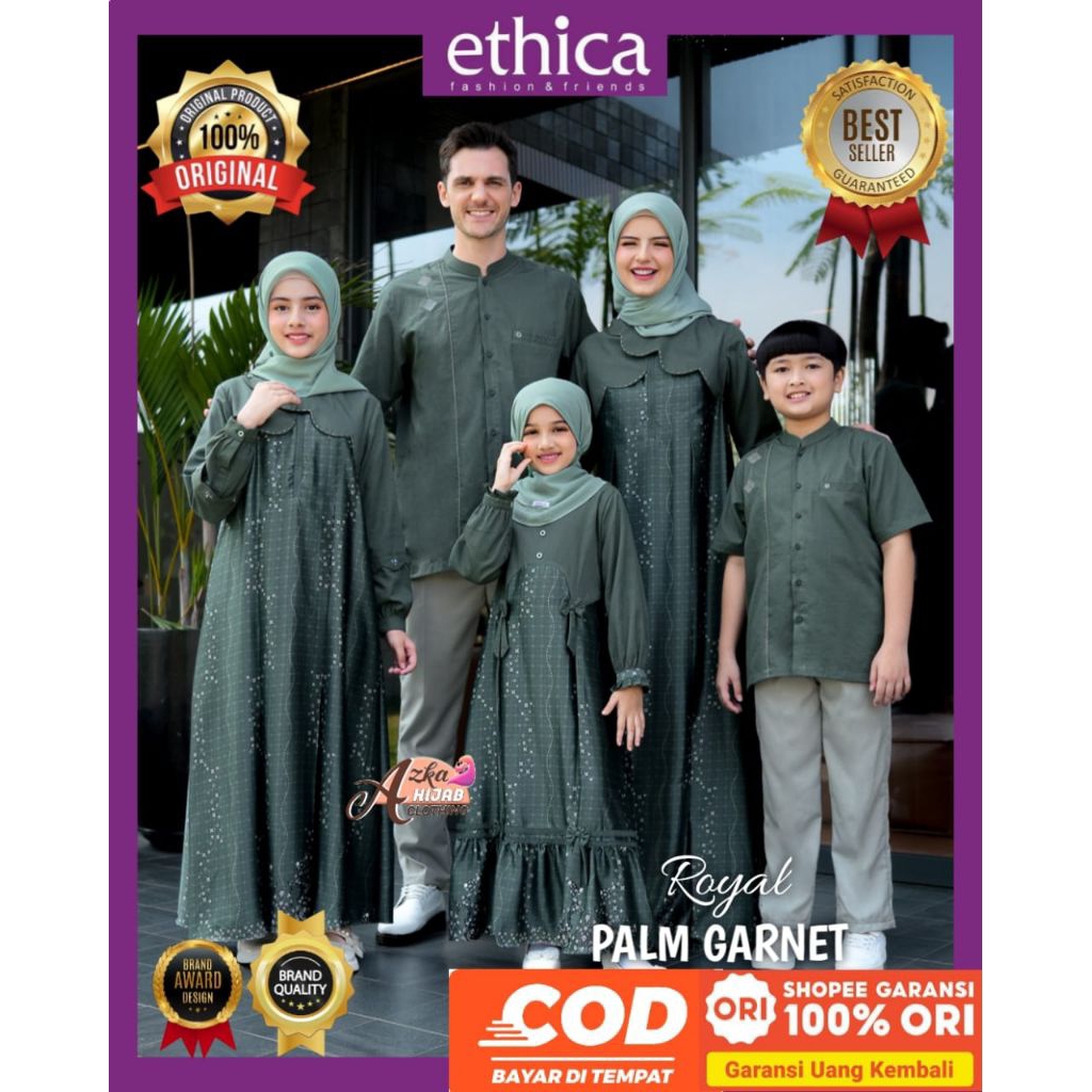 ETHICA Sarimbit 2026 Palm Garnet Ethica Original - Sarimbit Ethica Terbaru 2026 -  Sarimbit Lebaran 