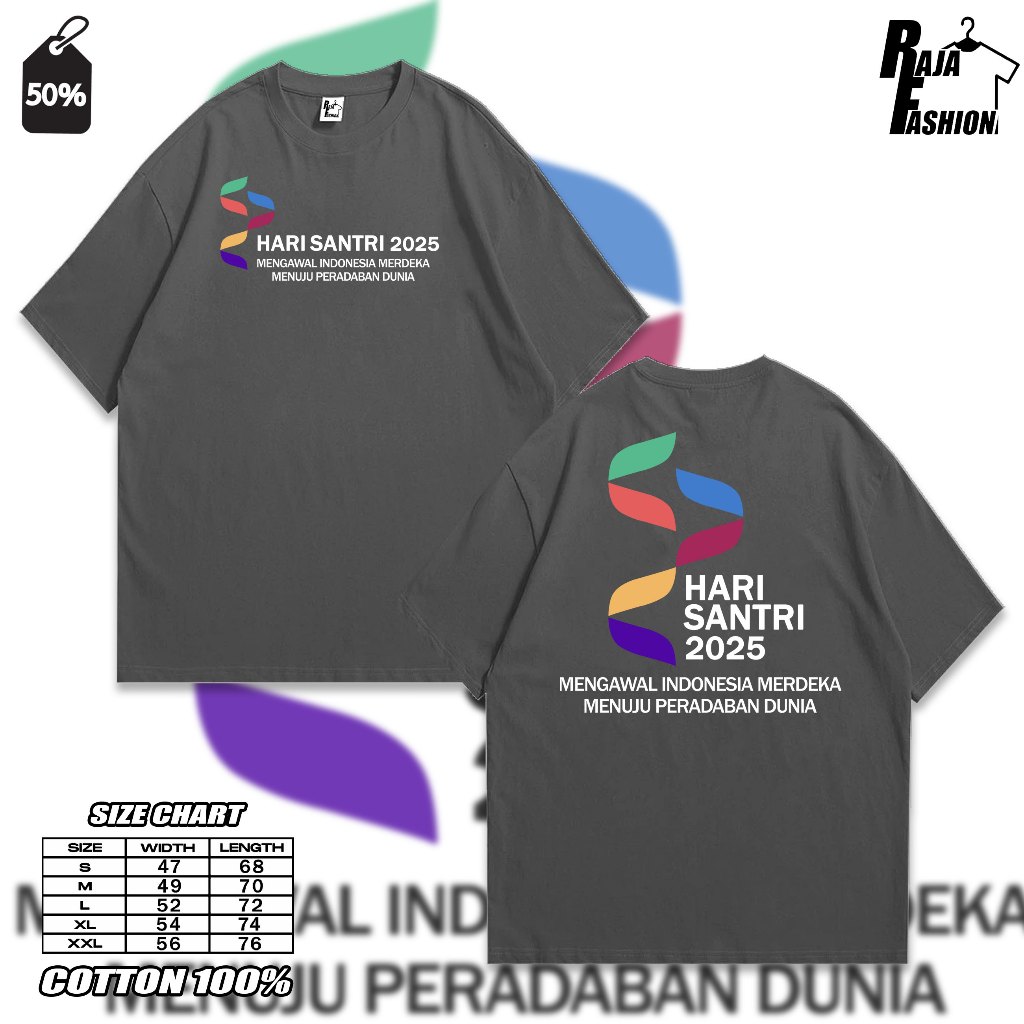 Kaos Hari Santri 2025 Indonesia Baju Santri Mengawal Indonesia Merdeka Menuju Peradaban Dunia Dakwah