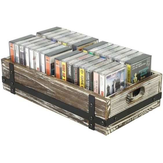 Rak Kaset Pita Cassette Tape Rack Cabinet Storage Crate