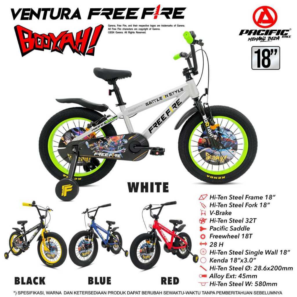 SEPEDA BMX 18" PACIFIC VENTURA FR (FREE FIRE)