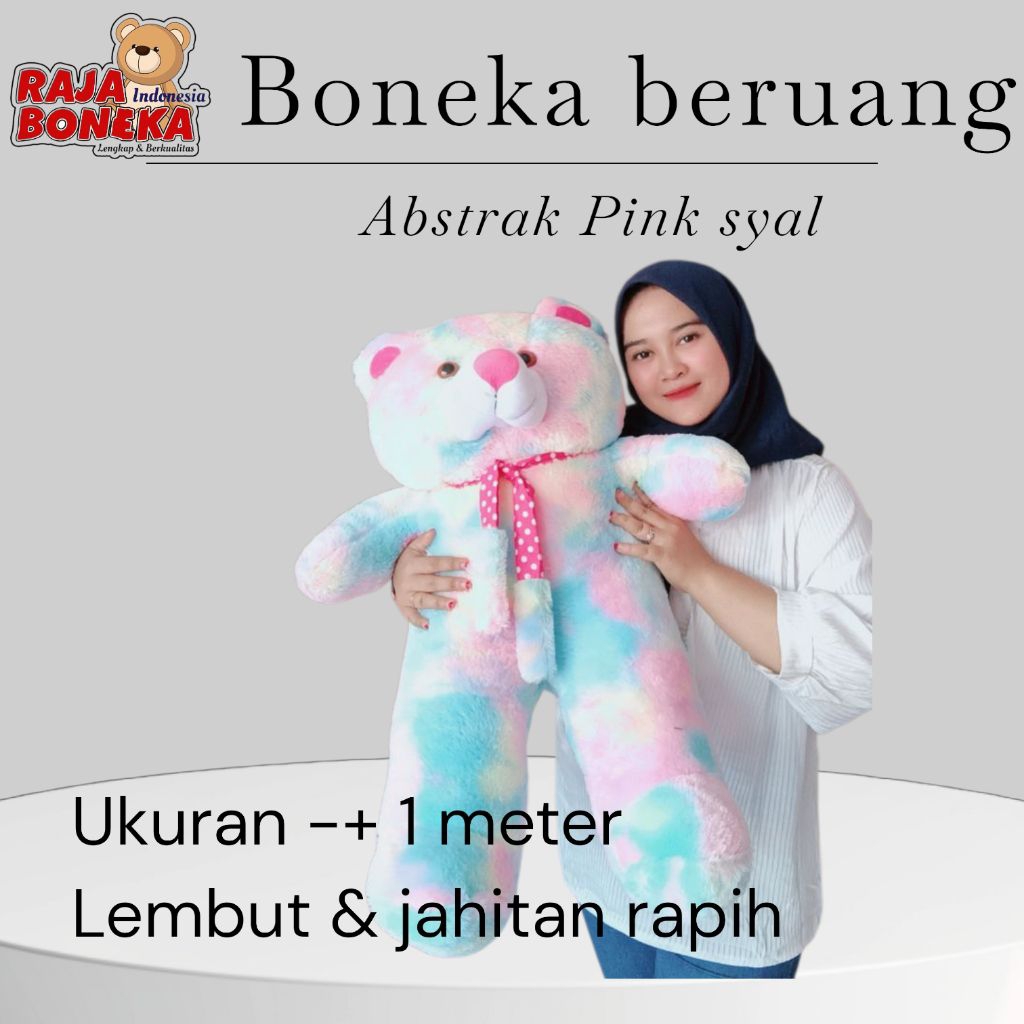 boneka,beruang,rainbow,jumbo