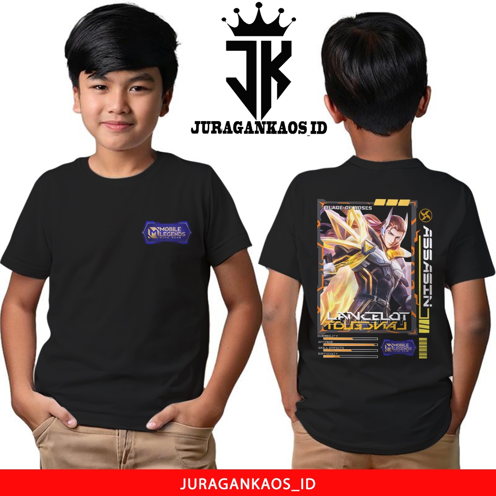 JuraganKaos Anak Motif Mobile Legend Lancelot Bren Esport Baru - Kaos Anak Usia 1 Tahun Sampai 12 Ta