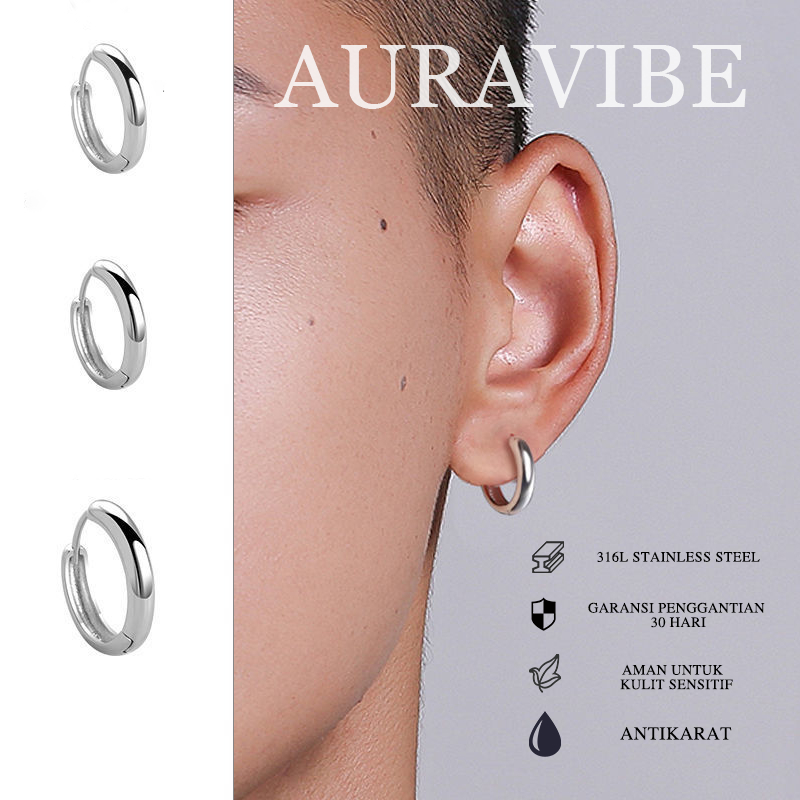 AURAVIBE-Ear Cuff Unik & Anting Pria Minimalis - Aksesori Serbaguna Gaya Cool