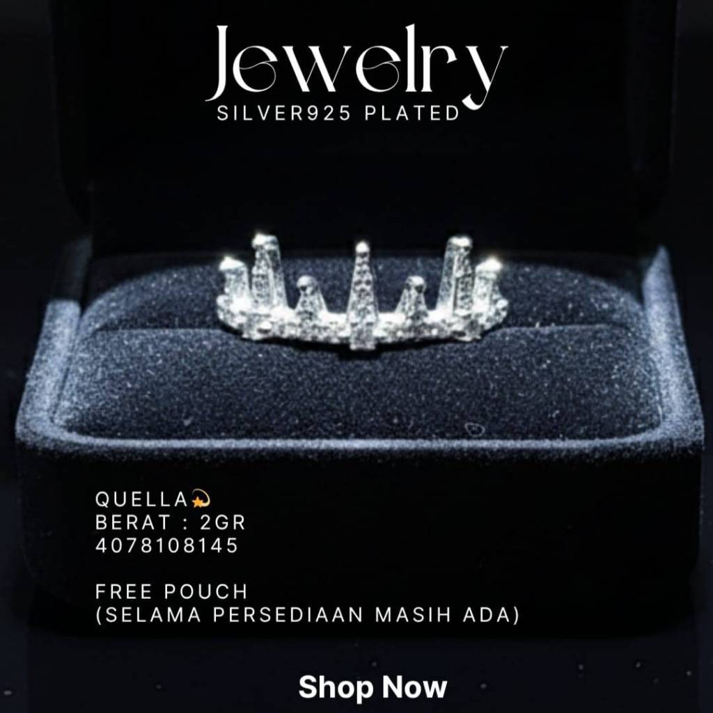 Cincin Fashion dan Unik Asli Perak925 Cincin Wanita YG96