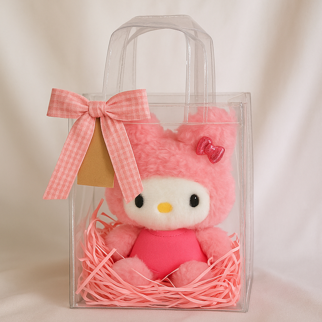 25x15x20 tas Goodie bag Ulang tahun Hamper tas Hadiah Tas mika transparant Tas souvernir bening